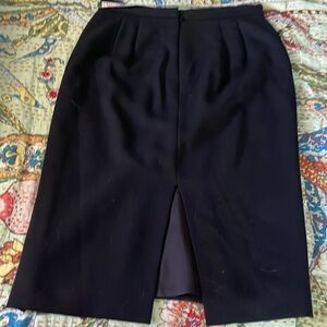 J Crew crepe black wool pencil skirt size 10